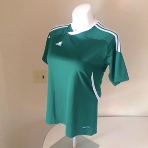 Adidas Climacool emerald green athletic shirt.